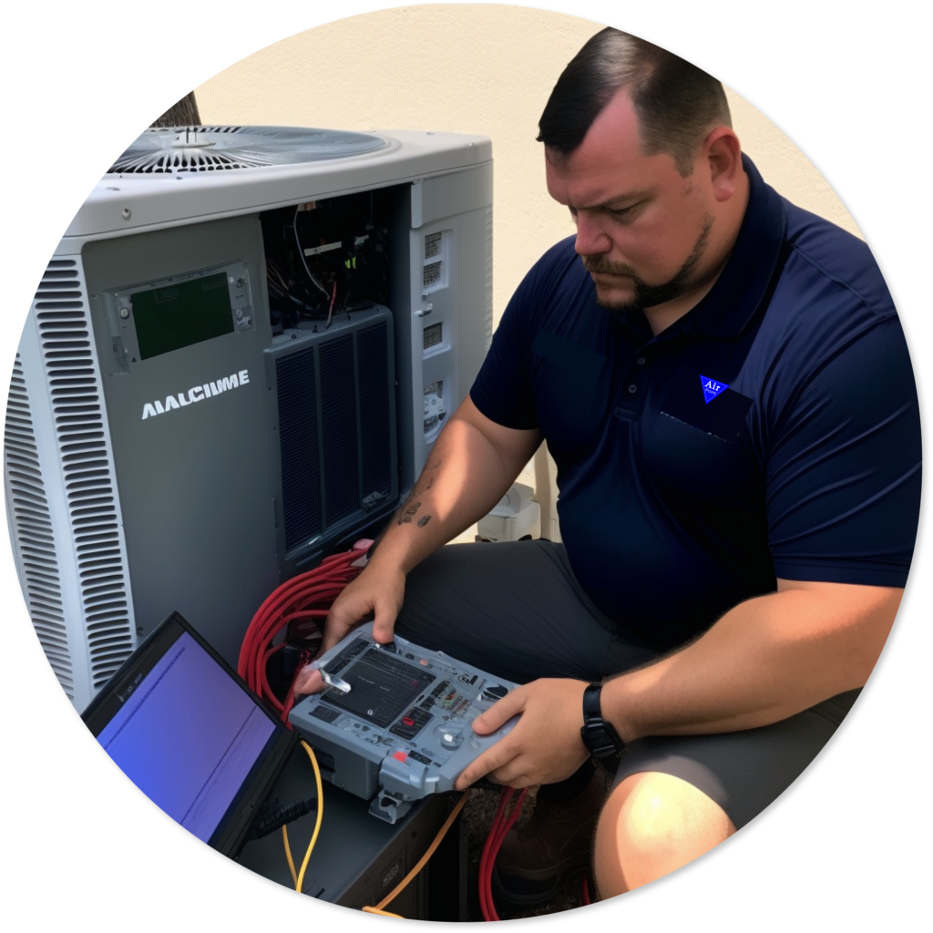 AirPoint technician using advanced furnace technology 2023