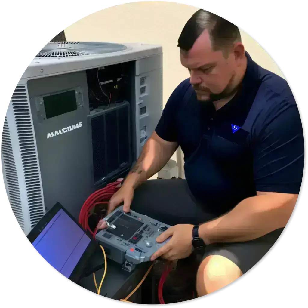 AirPoint technician using advanced furnace technology 2023