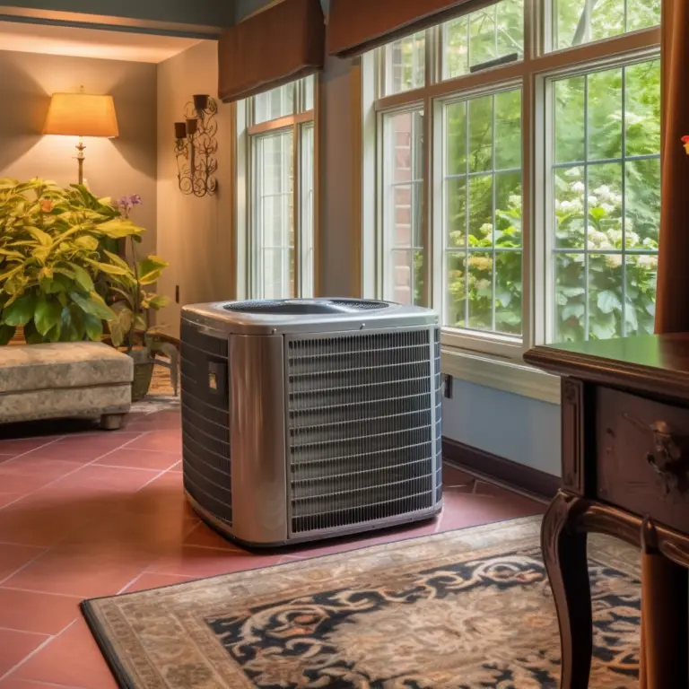 A modern HVAC unit installed in a new home construction