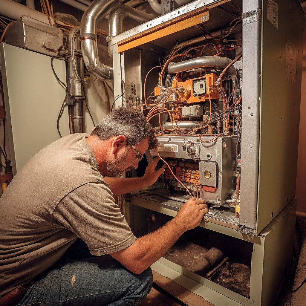 AirPoint technician working on new Carrier HVAC System installation