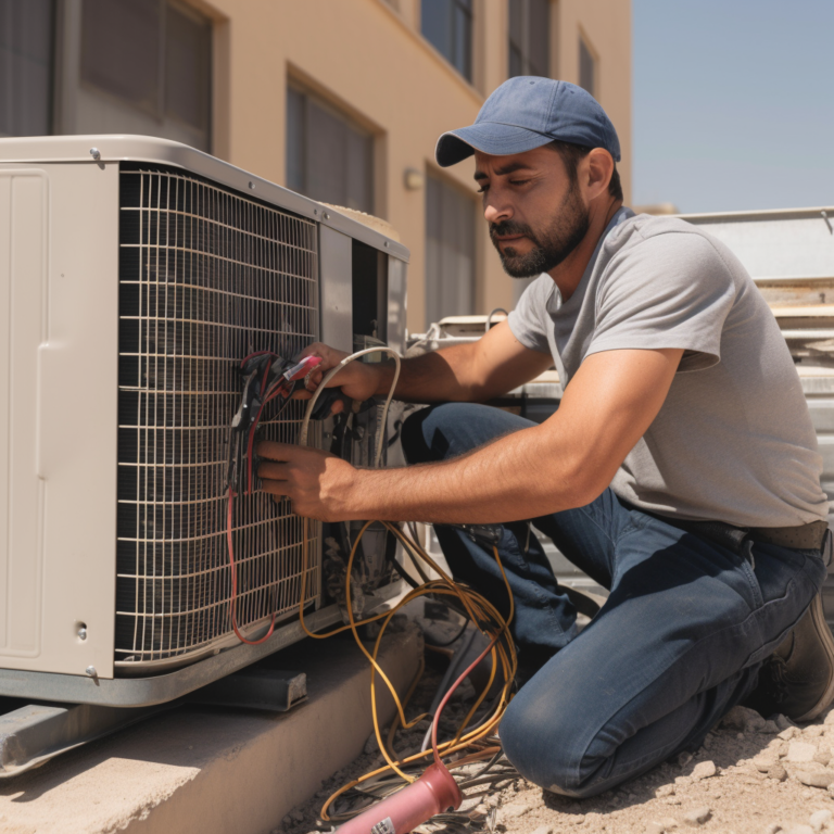 AirPoint technician installing dual-fuel heat system