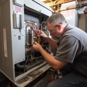 AirPoint Technician performing furnace tune-up