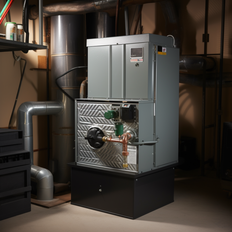 Modern furnace system showcasing its heat exchanger.