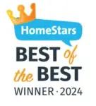 2024 HomeStars Best of Award logo displayed on Airpoint HVAC's heat pump page, signifying top-rated industry excellence.